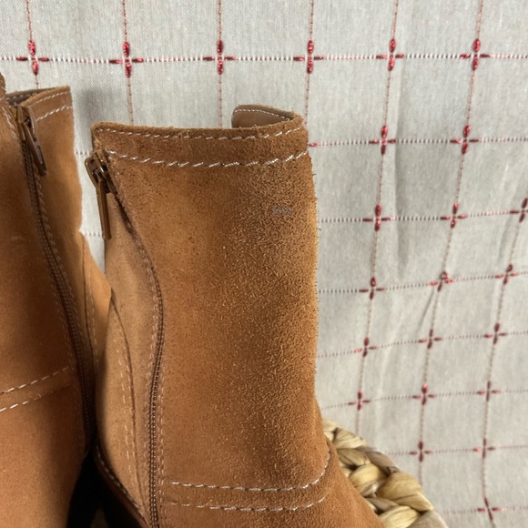 Naturalizer “Wylie” Tawny Brown Suede Wedge Platform Ankle Boots Size 6.5 - Picture 6 of 10